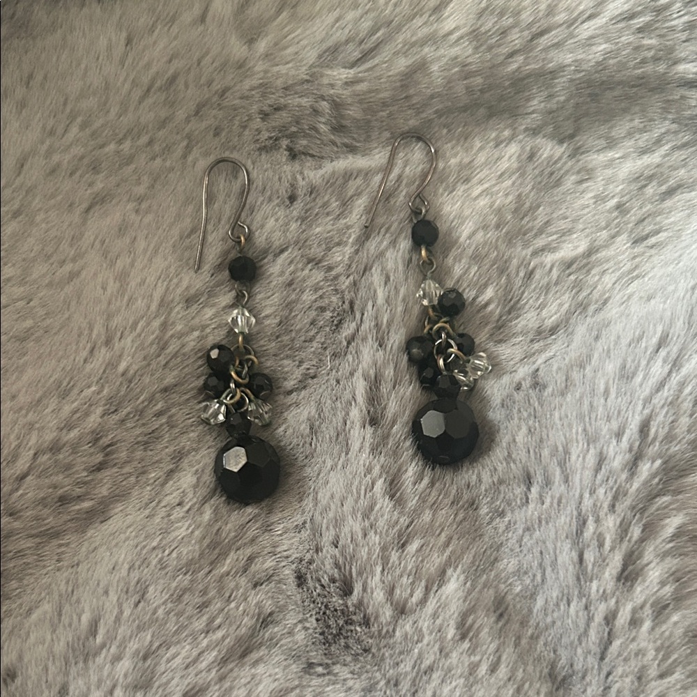 Express Black and Silver color Beaded Earrings